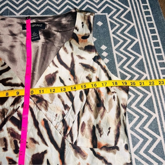Lane Bryant vtg animal print Sleeveless Sheath 100% silk Dress 14 - Picture 8 of 8